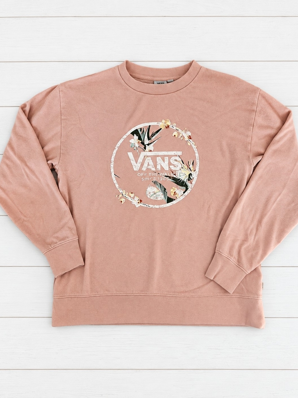 Vans Rose Dust Crewneck with Floral Logo